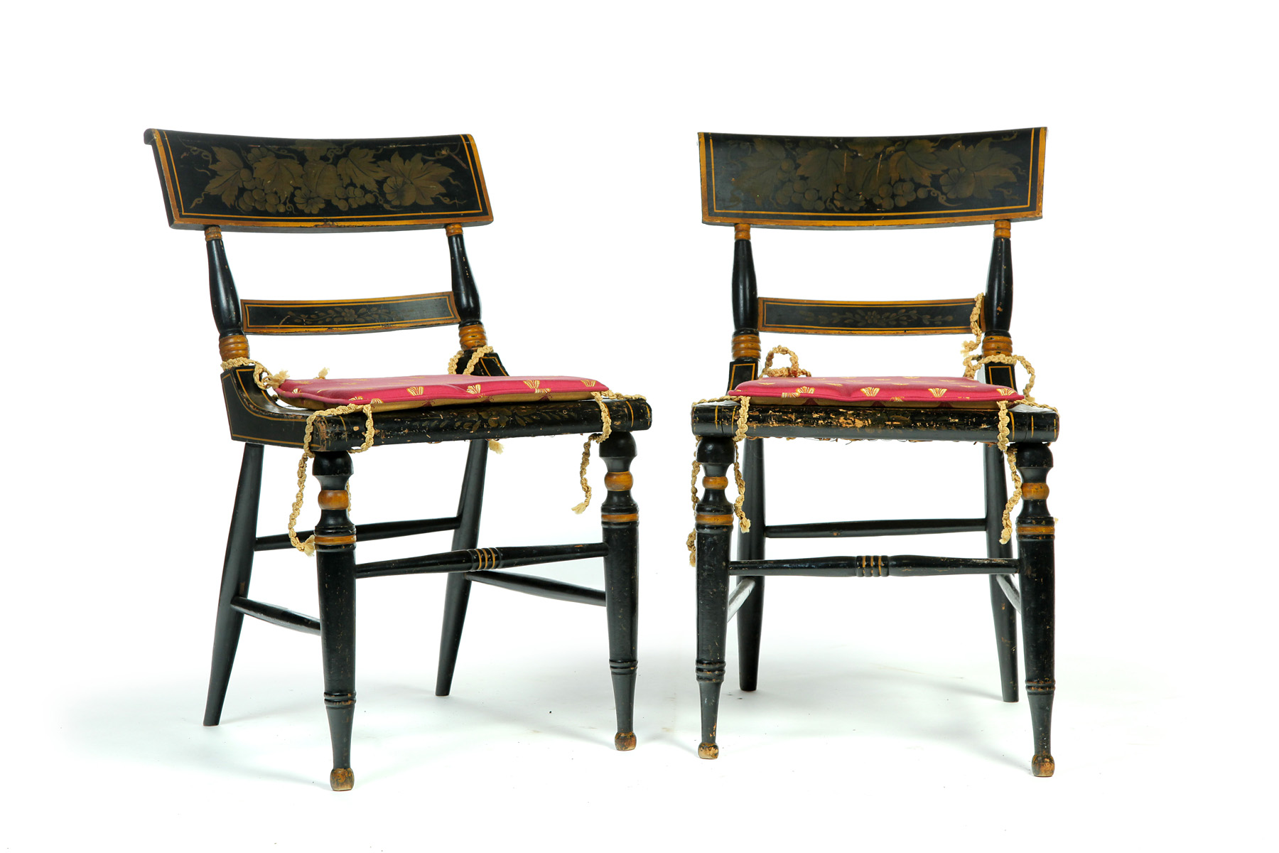 Appraisal: PAIR OF BALTIMORE FANCY CHAIRS Circa - mixed woods Tablet