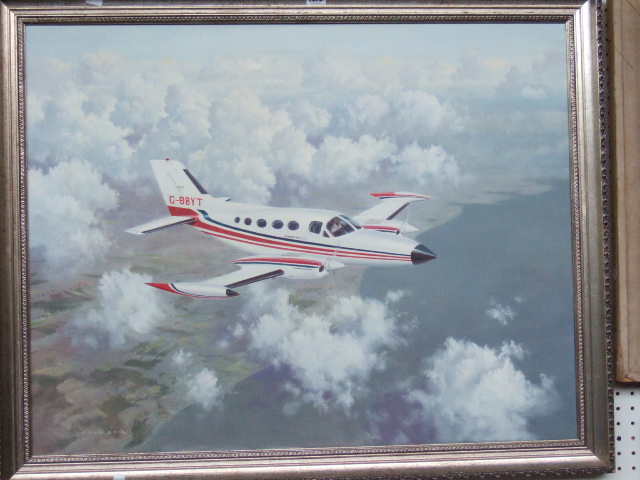 Appraisal: Gerald Coulson th century A Cessna plane in flight oil