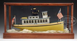 Appraisal: CASED SHIP MODEL OF THE STEAMER 'MINNIE' The last of