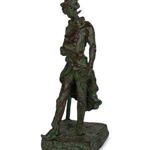 Appraisal: After Honor Daumier French Ratapoil cast later bronze signed Daumier