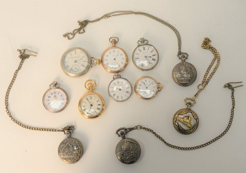 Appraisal: Eleven Pocket Watches to include keywind along with silver and