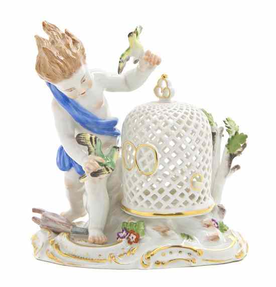 Appraisal: A Meissen Porcelain Figural Group from the elements series emblematic