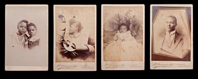 Appraisal: Southern African-American photographs cabinet cards of finely dressed African-American men