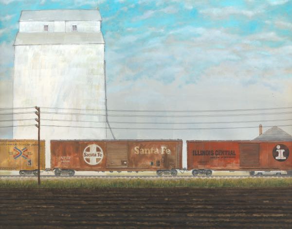 Appraisal: GEORGE CLARK AMERICAN CONTEMPORARY x Illinois Central Mixed media on