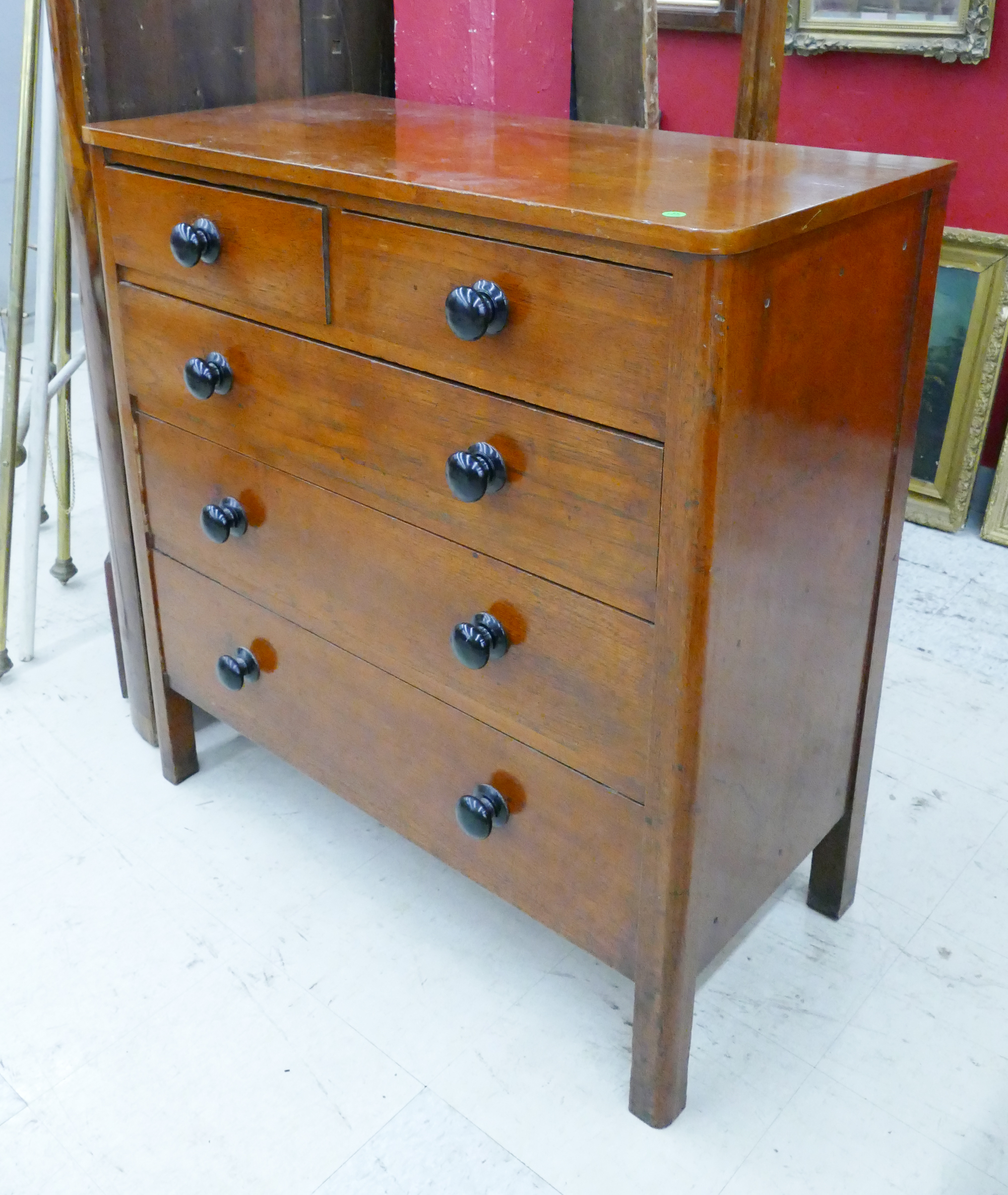 Appraisal: Antique Mahogany Drawer Dresser Chest- x x ''