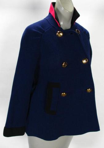 Appraisal: Sonia by Sonia Rykiel indigo ''pea coat'' with gold tone