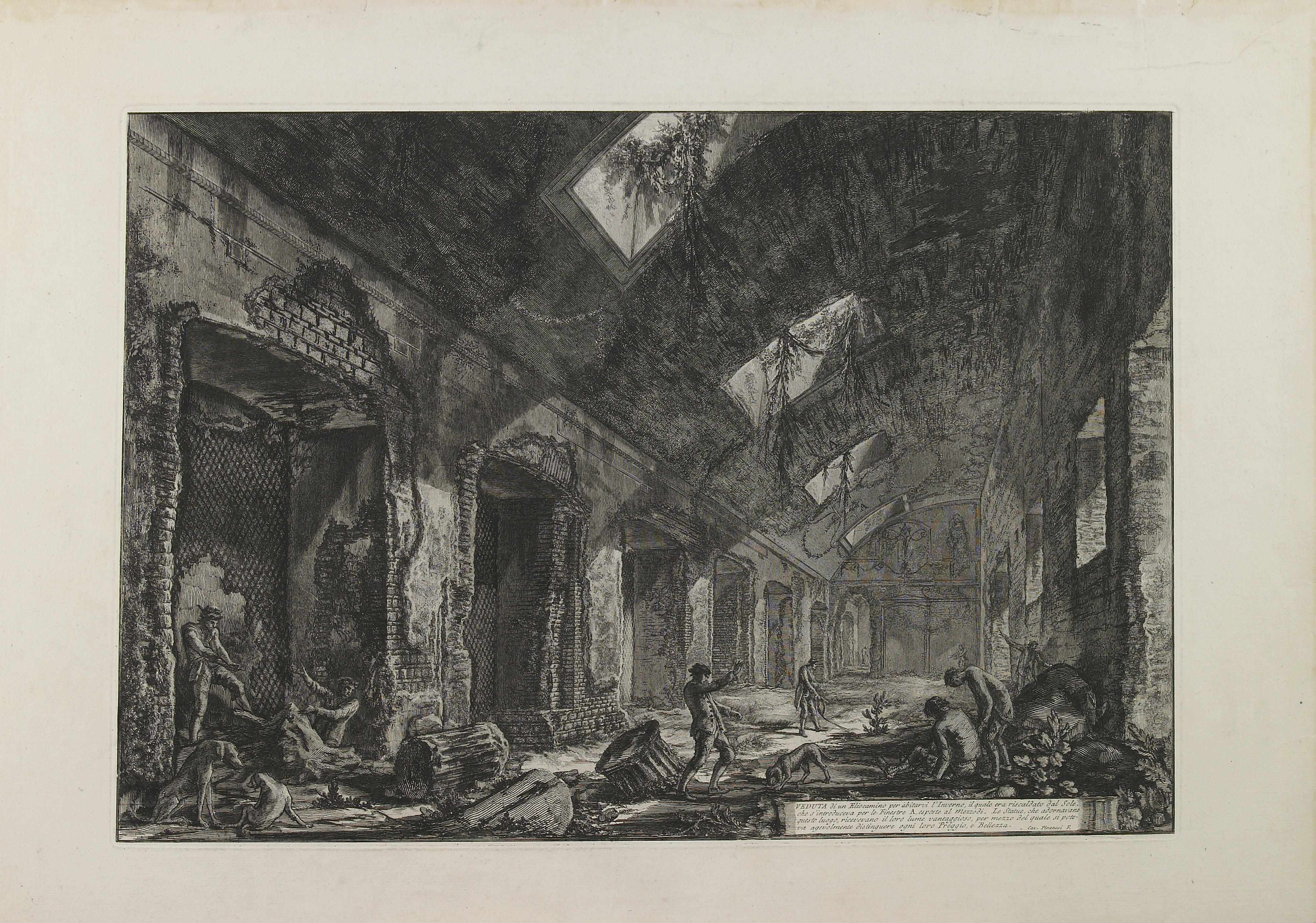 Appraisal: Giovanni Battista Piranesi Italian - Veduta di un Eliocamino per