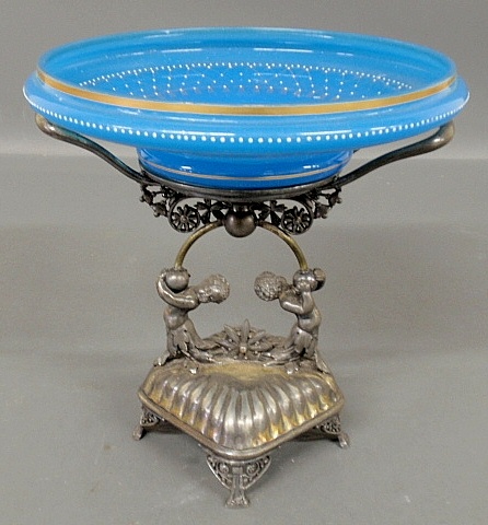 Appraisal: - Victorian silverplate centerpiece bowl by Meriden Co with a