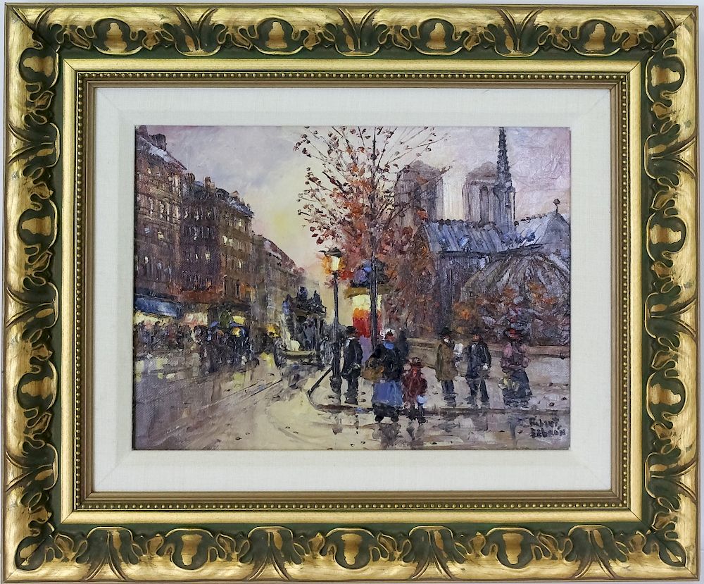 Appraisal: Robert Lebron - Parisian Street Painting Robert Lebron - American