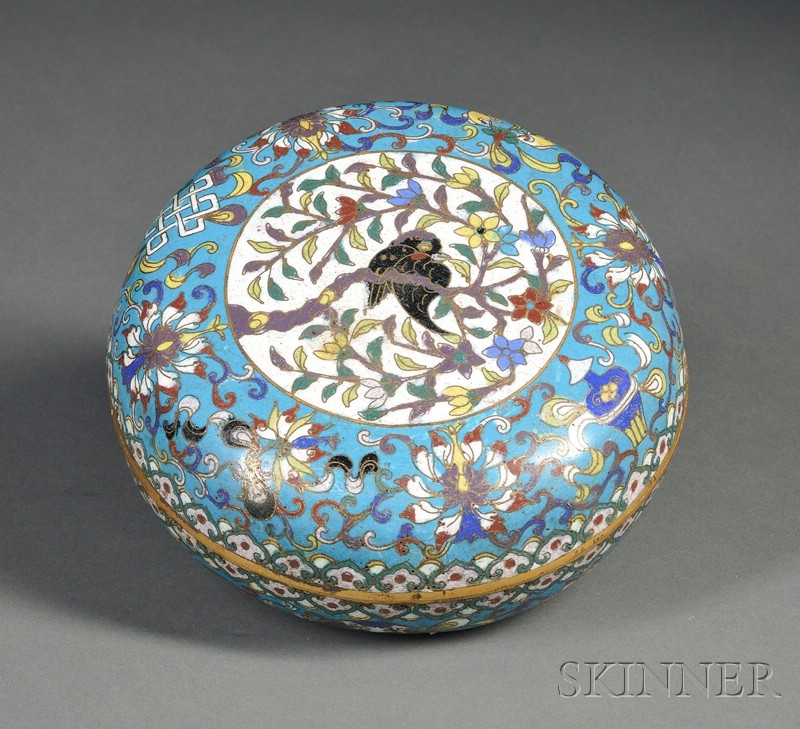 Appraisal: Cloisonne Box China Ming period th century round form decoration