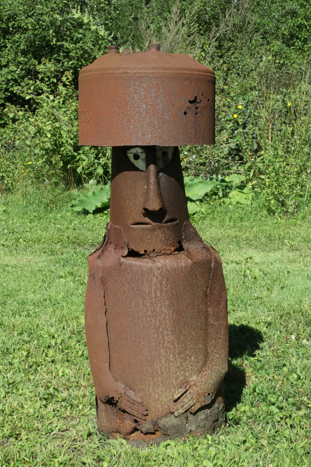 Appraisal: DAN DANIELS TH C MAINE Easter Island Figure in reclaimed