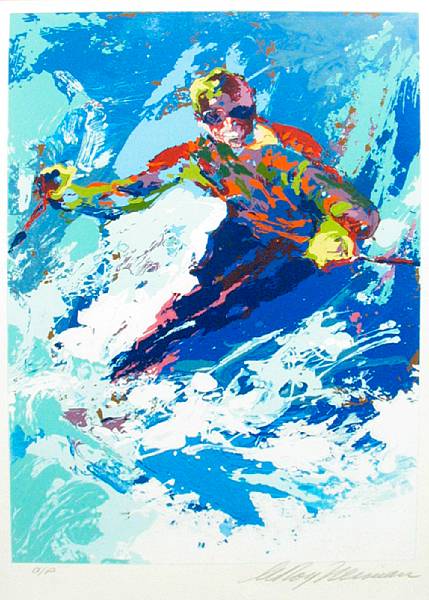 Appraisal: LeRoy Neiman Skier Color silkscreen signed and annotated 'a p'