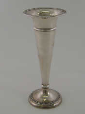 Appraisal: A large silver trumpet vase Birmingham ht cm weighted