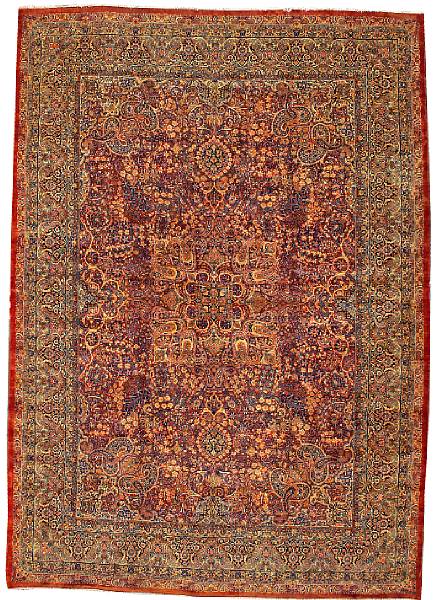 Appraisal: A Kerman carpet South Central Persia circa size approximately ft