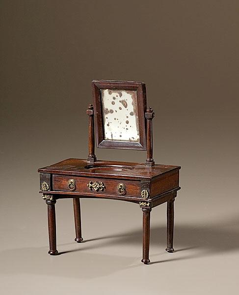 Appraisal: MINIATURE RESTAURATION DRESSING TABLE French ca - miniature Restauration period