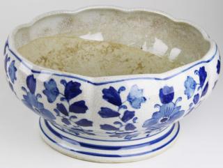 Appraisal: mid- th c Chinese blue white planter ht dia mid-