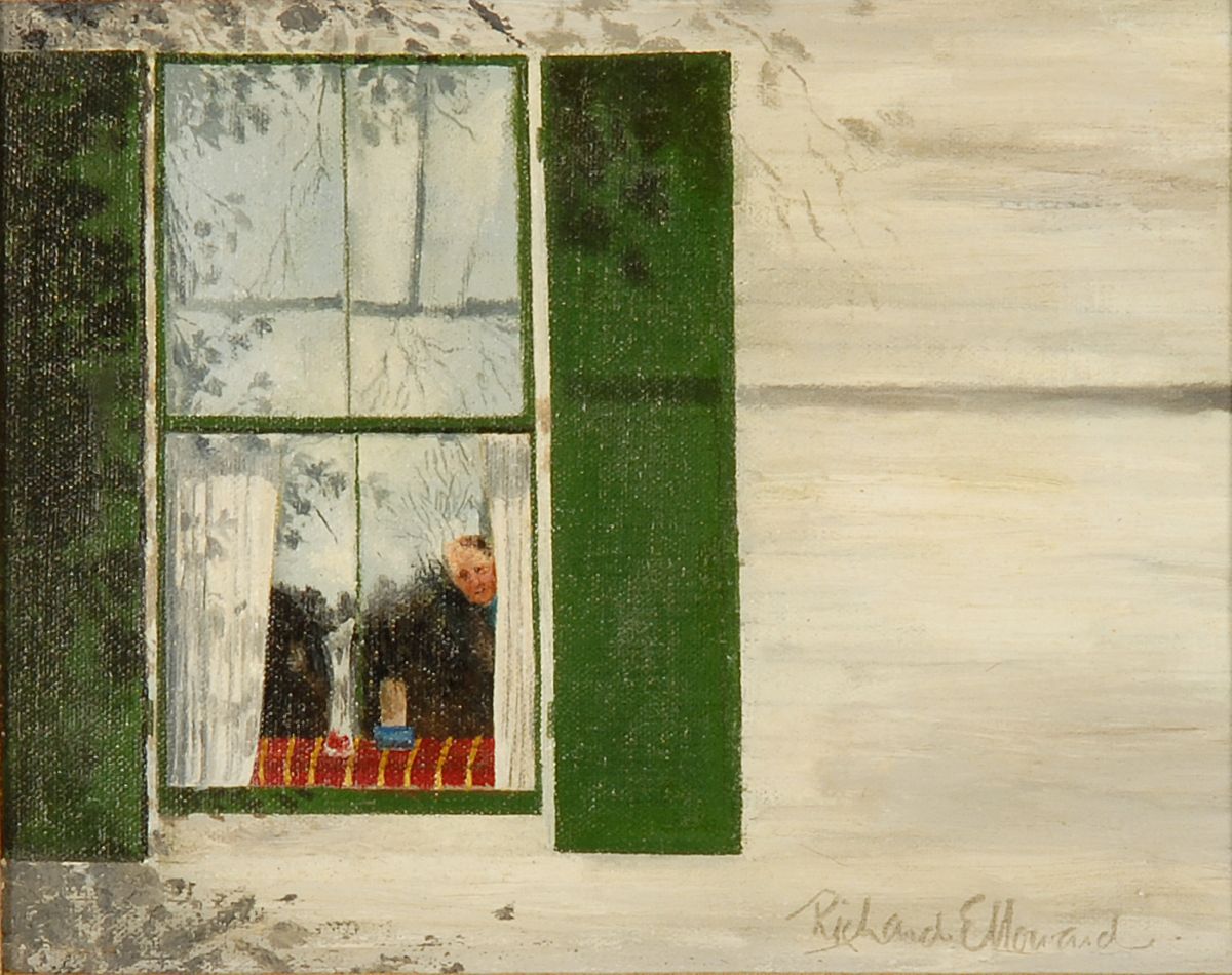 Appraisal: RICHARD E HOWARDAmerican - The Peeper depicting a figure peering