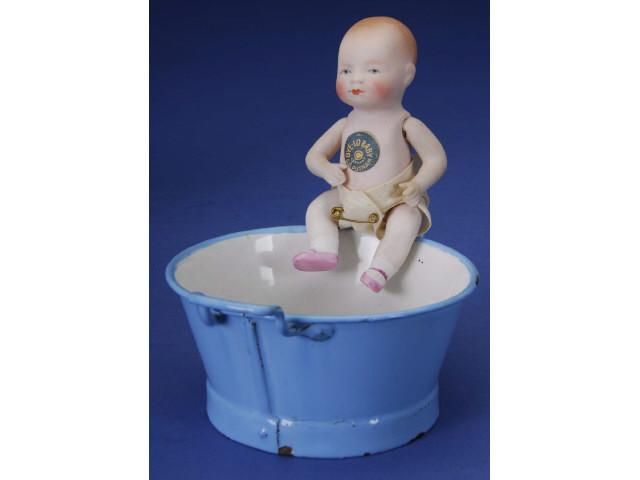 Appraisal: Bye-Lo Baby with Bath Tub Germany ca all bisque baby