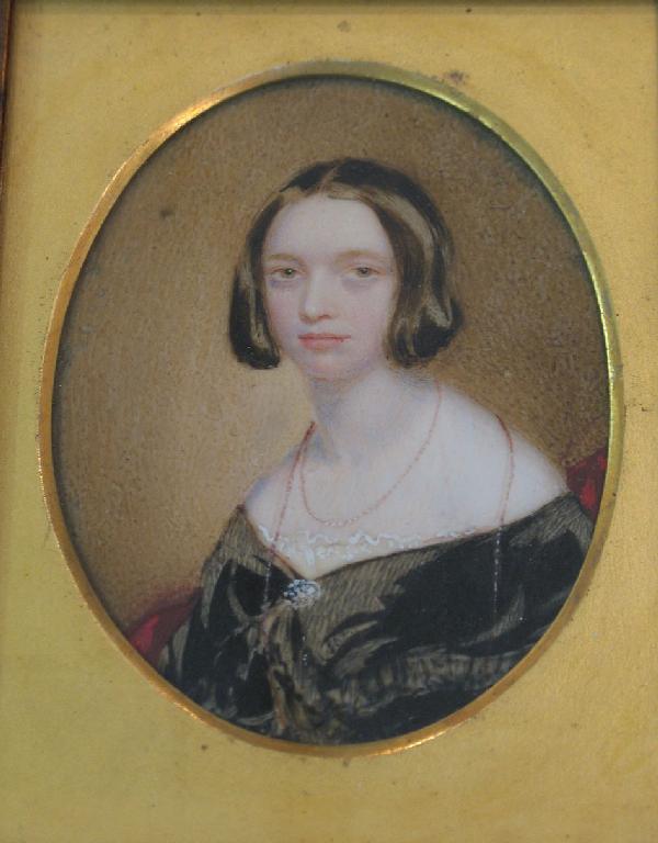 Appraisal: MANNER OF WILLIAM EGLEY A portrait miniature of a young