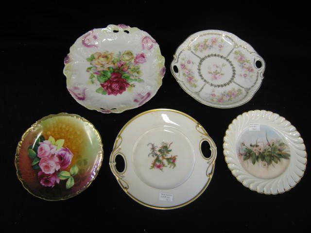 Appraisal: Antique Porcelain Plates Cake Plates various florals