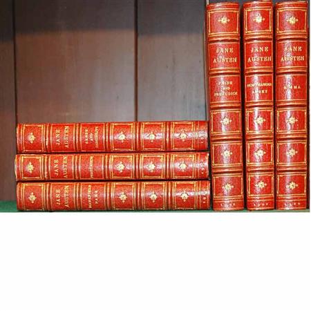 Appraisal: FINE BINDING AUSTEN JANE The Novels T w BYRON GEORGE