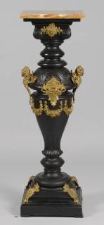 Appraisal: Aesthetic Movement Pedestal w Ormolu Mounts Aesthetic Movement pedestal with