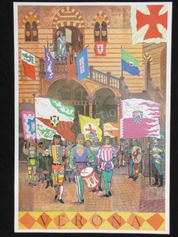 Appraisal: A vintage s travel poster Verona x inches good condition