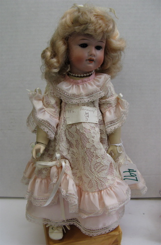 Appraisal: HERMANN STEINER GERMAN BISQUE HEAD GIRL DOLL in bisque socket