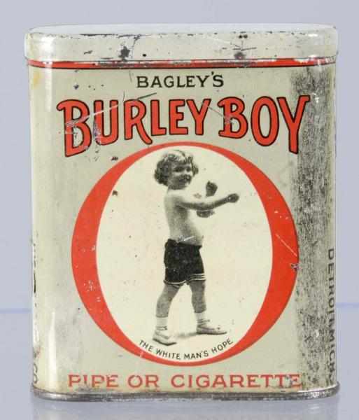 Appraisal: Burley Boy Tobacco Tin Description Beautiful image of boy holding