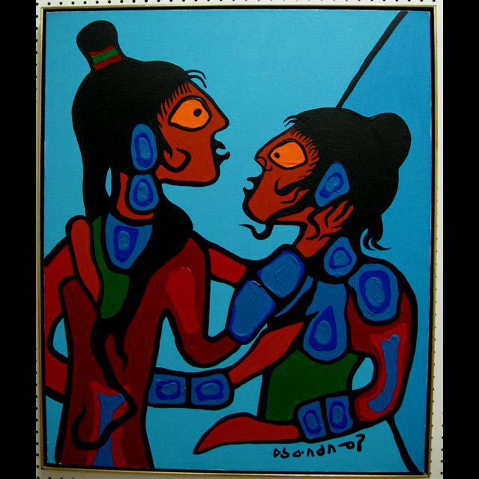 Appraisal: NORVAL MORRISSEAU - CANADIAN LISA AND CHRISTIAN - WE HAVE