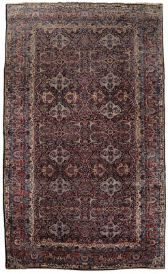 Appraisal: Kerman Carpet Persian early th century twelve medallions on dark