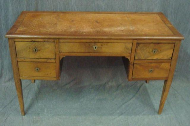 Appraisal: th Cent Biedermeier Style Kneehole Desk with Leather Top From