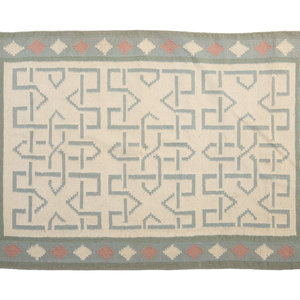 Appraisal: Three American Woven Area Rugs th Century Navajo style feet