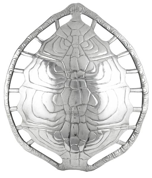 Appraisal: An Arthur Court cast aluminum turtle shell sconce circa height