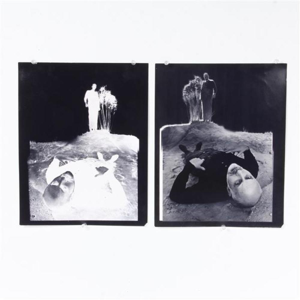 Appraisal: JERRY N UELSMANN AMERICAN B TWO UNTITLED RALPH HATTERSLEY PHOTOGRAPH