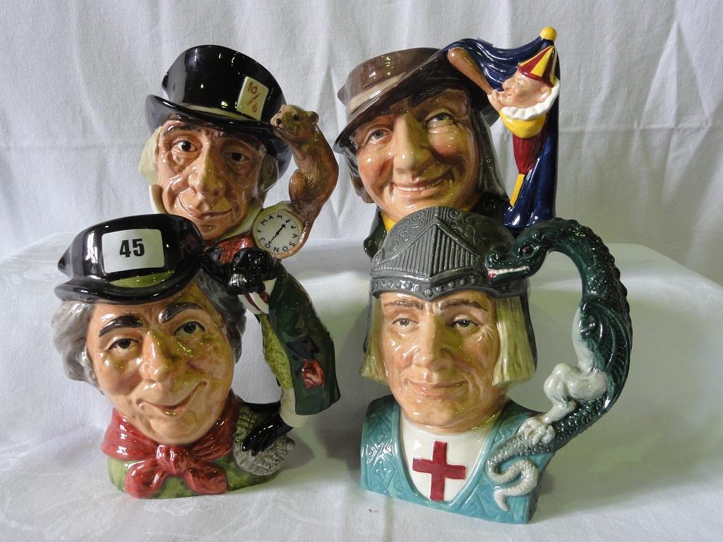 Appraisal: A collection of four large Royal Doulton Character Jugs -