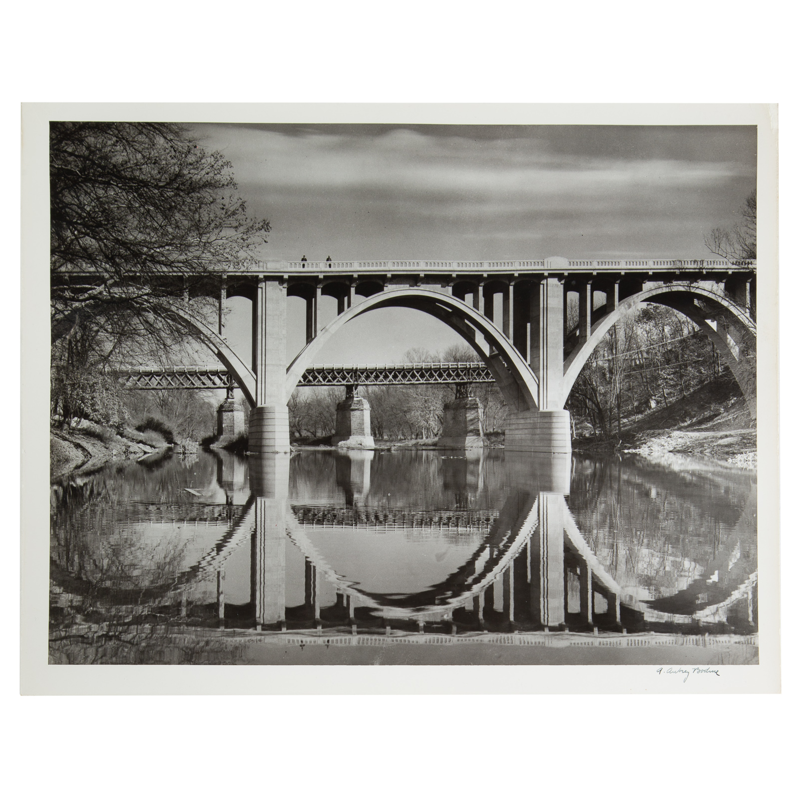 Appraisal: A AUBREY BODINE MONOCACY RIVER BRIDGE American - Gelatin silver