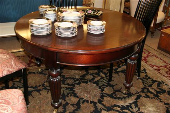 Appraisal: REGENCY STYLE MAHOGANY CENTER TABLE Late th Century Molded and