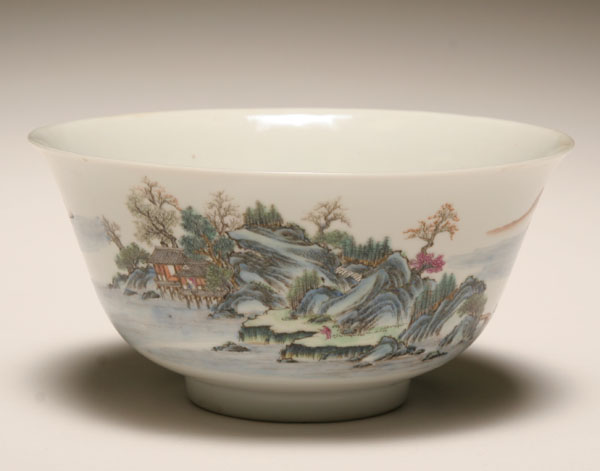 Appraisal: Chinese th century porcelain bowl with overglaze enamel scene of