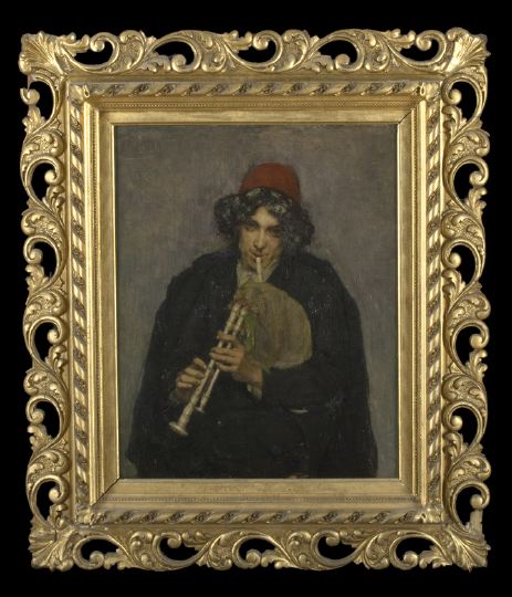 Appraisal: Continental School First Quarter th Century The Bagpipe Player oil