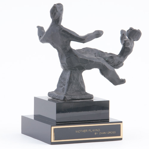 Appraisal: CHAIM GROSS Bronze maquette for the sculpture Mother Playing on