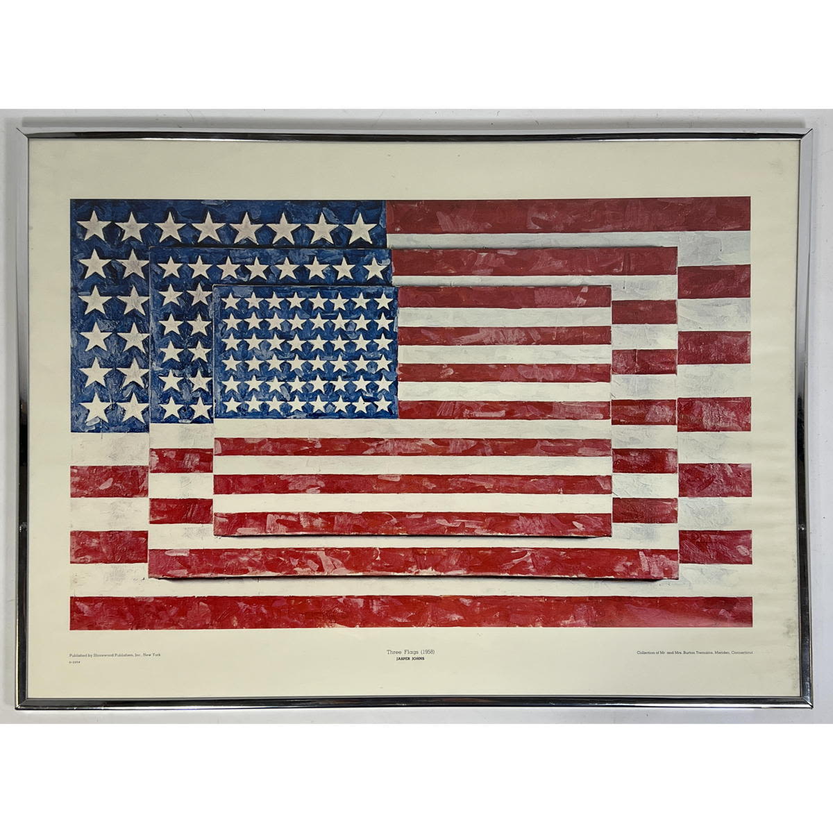 Appraisal: Jasper Johns American flag poster Dimensions H inches W inches