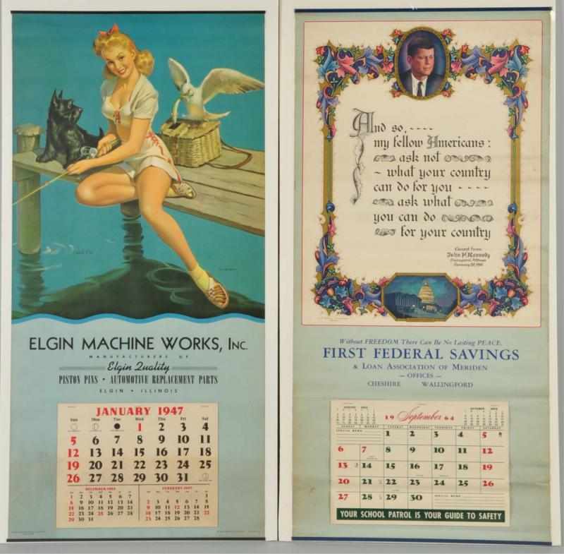 Appraisal: Lot of Advertising Calendars Description Includes Elvgren calendar from Elgin