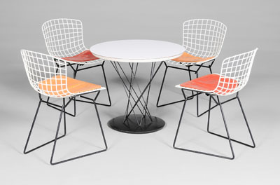 Appraisal: Knoll Children's Table and Chairs designed by Bertoia mid th