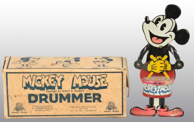 Appraisal: Chein Mickey Mouse Jazz Drummer Toy in Orig Box Description