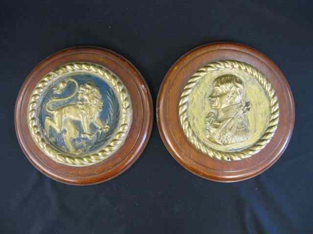 Appraisal: Brass Plaques from the H M S Nelson taken in