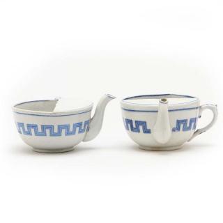 Appraisal: A Pair of Invalid Feeders th century cup shaped with