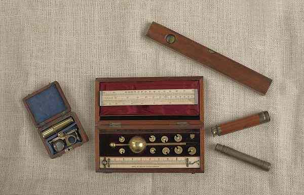 Appraisal: Sykes's Hydrometer together with an S Hughes level traveling microscope