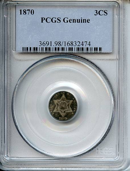 Appraisal: CS Genuine Damage PCGS Details of Fine A well circulated