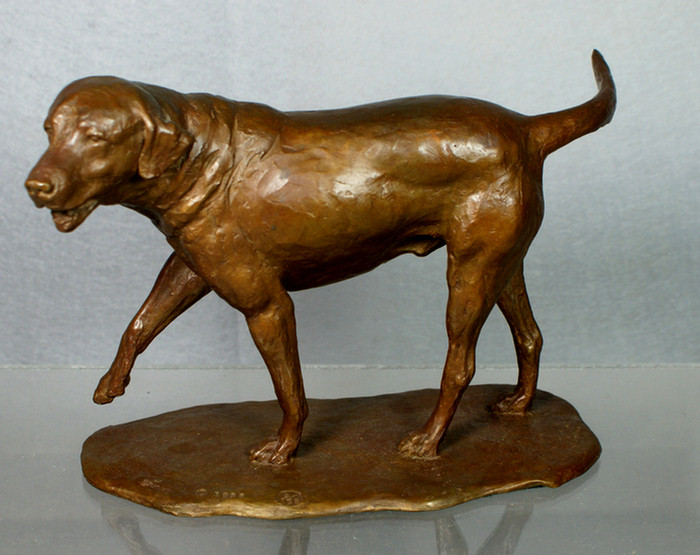 Appraisal: J Clayton Bright American Unionville PA b patinated bronze sculpture